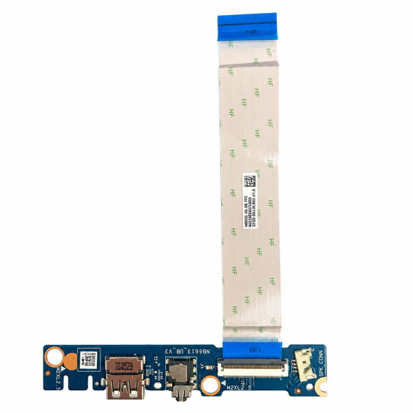 Acer Aspire A315-34 USB / audio plokštė su šleifu NB6133_USB_V3 – baltas fonas Acer Aspire A315-34 USB / audio plokštė su šleifu NB6133_USB_V3