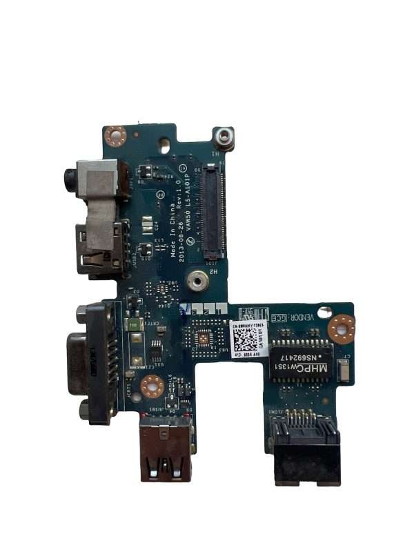 Dell Latitude E5540 USB AUDIO VGA LAN jungčių plokštė LS-A101P baltame fone