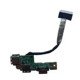 Dell Inspiron N5010 USB jungčių plokštė su kabeliu baltame fone