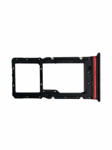 Xiaomi Redmi 12 4G SIM ir microSD kortelių dėklas, juodas baltame fone
