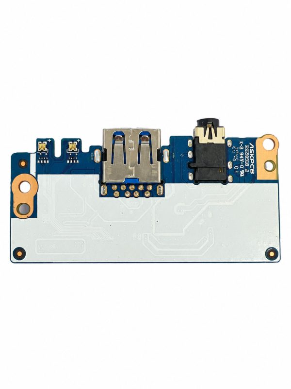 Acer Aspire SF114-33 USB ir 3,5 mm audio lizdų plokštė NB2665_DB V3 – baltame fone Acer Aspire SF114-33 USB ir 3,5 mm audio lizdų plokštė NB2665_DB V3 baltame fone