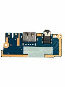 Acer Aspire SF514-54T USB ir 3,5 mm audio lizdų plokštė baltame fone