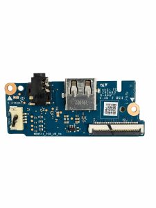 Acer Aspire SF514-54T USB ir 3,5 mm audio lizdų plokštė baltame fone