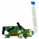 Medion S15447 USB, audio ir kortelių skaitytuvo plokštė su šleifu baltame fone